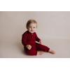 imageThree Little Tots  Baby Girl Boy Romper Ribbed Bodysuit Solid Plain One Piece Jumpsuits One Piece Baby Clothes Outfits FallRuby Red