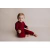 imageThree Little Tots  Baby Girl Boy Romper Ribbed Bodysuit Solid Plain One Piece Jumpsuits One Piece Baby Clothes Outfits FallRuby Red