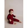 imageThree Little Tots  Baby Girl Boy Romper Ribbed Bodysuit Solid Plain One Piece Jumpsuits One Piece Baby Clothes Outfits FallRuby Red
