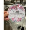 imageThree Little Tots  Flower Stop No Touching Baby Car Seat Sign or Stroller Tag  CPSIA Safety Tested
