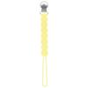 imageThree Little Tots All Silicone Modern Short and Safety Tested Pacifier Clip Hunter Green ClassicBaby Yellow