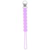 imageThree Little Tots All Silicone Modern Short and Safety Tested Pacifier Clip Hunter Green ClassicLavender