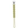 imageThree Little Tots All Silicone Modern Short and Safety Tested Pacifier Clip Hunter Green ClassicOlive