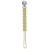 imageThree Little Tots All Silicone Modern Short and Safety Tested Pacifier Clip Hunter Green ClassicOlive