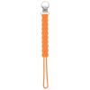 imageThree Little Tots All Silicone Modern Short and Safety Tested Pacifier Clip Hunter Green ClassicOrange