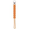 imageThree Little Tots All Silicone Modern Short and Safety Tested Pacifier Clip Hunter Green ClassicOrange
