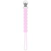 imageThree Little Tots All Silicone Modern Short and Safety Tested Pacifier Clip Hunter Green ClassicPink