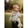 imageThree Little Tots All Silicone Modern Short and Safety Tested Pacifier Clip Hunter Green ClassicTan