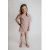 imageThree Little Tots Baby Boys Girls Summer Waffle Toddler Organic Cotton Modern Top ampamp Bottom 2pc SetRose