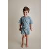imageThree Little Tots Baby Boys Girls Summer Waffle Toddler Organic Cotton Modern Top ampamp Bottom 2pc SetSantorini