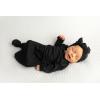 imageThree Little Tots Newborn Baby Knotted Tie Gown  InfantBlack Ribbed Bow