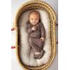 imageThree Little Tots Newborn Baby Knotted Tie Gown  InfantCocoa Ribbed