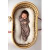 imageThree Little Tots Newborn Baby Knotted Tie Gown  InfantCocoa Ribbed