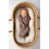 imageThree Little Tots Newborn Baby Knotted Tie Gown  InfantCocoa Ribbed