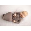 imageThree Little Tots Newborn Baby Knotted Tie Gown  InfantCocoa Ribbed