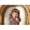 imageThree Little Tots Newborn Baby Knotted Tie Gown  InfantCocoa Ribbed With Bow