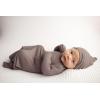 imageThree Little Tots Newborn Baby Knotted Tie Gown  InfantCocoa Ribbed With Hat