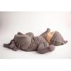 imageThree Little Tots Newborn Baby Knotted Tie Gown  InfantCocoa Ribbed With Hat