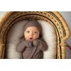 imageThree Little Tots Newborn Baby Knotted Tie Gown  InfantCocoa Ribbed With Hat