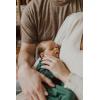 imageThree Little Tots Newborn Baby Knotted Tie Gown  InfantForest Green With Bow