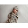 imageThree Little Tots Newborn Baby Knotted Tie Gown  InfantLeopard Gown With Hat