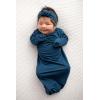 imageThree Little Tots Newborn Baby Knotted Tie Gown  InfantNavy With Bow