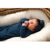 imageThree Little Tots Newborn Baby Knotted Tie Gown  InfantNavy With Bow