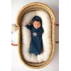 imageThree Little Tots Newborn Baby Knotted Tie Gown  InfantNavy With Bow