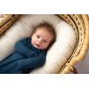 imageThree Little Tots Newborn Baby Knotted Tie Gown  InfantNavy With Hat