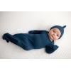 imageThree Little Tots Newborn Baby Knotted Tie Gown  InfantNavy With Hat