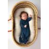imageThree Little Tots Newborn Baby Knotted Tie Gown  InfantNavy With Hat