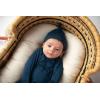 imageThree Little Tots Newborn Baby Knotted Tie Gown  InfantNavy With Hat