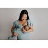 imageThree Little Tots Newborn Baby Knotted Tie Gown  InfantRibbed Blue Bird Gown