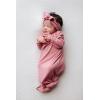 imageThree Little Tots Newborn Baby Knotted Tie Gown  InfantRose Gown With Bow
