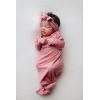 imageThree Little Tots Newborn Baby Knotted Tie Gown  InfantRose Gown With Bow