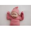 imageThree Little Tots Newborn Baby Knotted Tie Gown  InfantRose With Hat