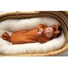imageThree Little Tots Newborn Baby Knotted Tie Gown  InfantSaddle With Bow