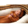 imageThree Little Tots Newborn Baby Knotted Tie Gown  InfantSaddle With Bow