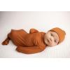 imageThree Little Tots Newborn Baby Knotted Tie Gown  InfantSaddle With Hat
