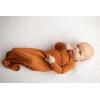 imageThree Little Tots Newborn Baby Knotted Tie Gown  InfantSaddle With Hat