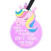 imageTHREE LITTLE TOTS  Animal Theme No Touching Baby Car Seat Sign or Stroller Tag  CPSIA Safety Tested LionUnicorn