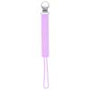 imageThree Little Tots All Silicone Modern Short and Safety Tested Pacifier Clip Hunter Green ClassicLavender