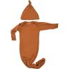 imageThree Little Tots Newborn Baby Knotted Tie Gown  InfantSaddle With Hat