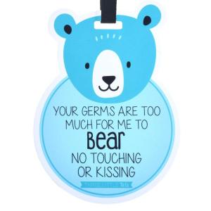imageTHREE LITTLE TOTS  Animal Theme No Touching Baby Car Seat Sign or Stroller Tag  CPSIA Safety Tested LionBear