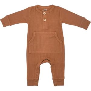 imageThree Little Tots  Baby Girl Boy Romper Ribbed Bodysuit Solid Plain One Piece Jumpsuits One Piece Baby Clothes Outfits FallClay