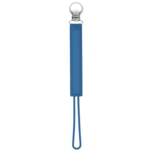 imageThree Little Tots All Silicone Modern Short and Safety Tested Pacifier Clip Hunter Green ClassicBlue