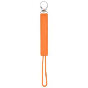 imageThree Little Tots All Silicone Modern Short and Safety Tested Pacifier Clip Hunter Green ClassicOrange