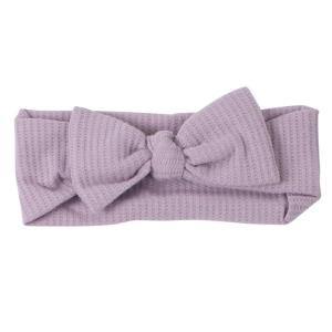 imageThree Little Tots Waffle Knit Knotted Headband Bow Cocoa SandsWild Orchid