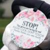 imageTHREE LITTLE TOTS  Please Dont Touch BabyCar Seat Sign or Stroller Tag  CPSIA Safety Tested FlowerFlower