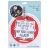 imageTHREE LITTLE TOTS  Please Dont Touch BabyCar Seat Sign or Stroller Tag  CPSIA Safety Tested FlowerRed Flu